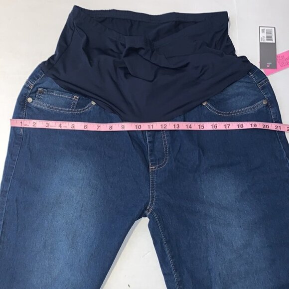 TIMES Maternity dark blue roll up skinny jeans. US 12 - Picture 8 of 12